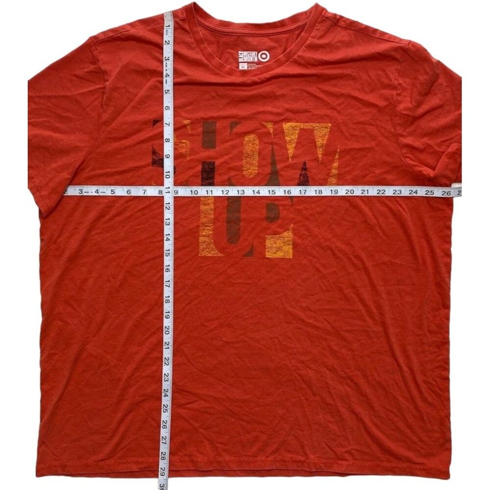Black History Month Shirt Top Men's‎ XXL 2XL Orange Red Show Up Graphic Crew NEW - Picture 3 of 8